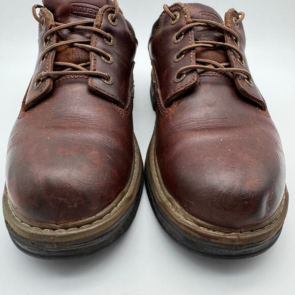 Wolverine Leather Oxford Work Shoes Brown W04818 Men\'s 9.5 EW Soft Toe main image 10